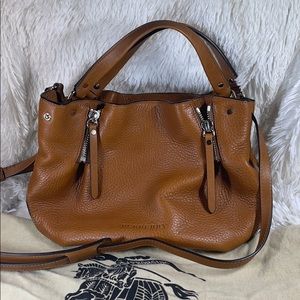 Brown Leather Burberry Hobo Bag